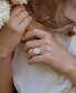 ფოტო #5 პროდუქტის Aquamarine and Diamond Accent Floral Ring
