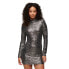 Платье женское Superdry Sequin Mock Gunmetal Sequin, M - фото #1