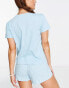 Фото #2 товара Brave Soul white Christmas pyjama set in pale blue