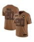 ფოტო #1 პროდუქტის Men's Breece Hall Brown Distressed New York Jets 2023 Salute To Service Limited Jersey