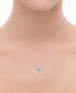 ფოტო #2 პროდუქტის Diamond Halo 18" Pendant Necklace (1/4 ct. t.w.) in 14k White Gold