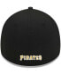 ფოტო #4 პროდუქტის Men's Black Pittsburgh Pirates Logo 39THIRTY Flex Hat