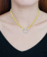 ფოტო #2 პროდუქტის Cubic Zirconia Heart 18" Pendant Necklace in Sterling Silver & 18k Gold-Plate
