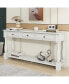 Фото #1 товара 63" Long Espresso Console Table with Drawers & Shelf