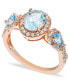 Фото #1 товара Кольцо Macy's Aquamarine Diamond