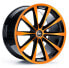 RH Alurad GT color polished - orange 10.5x21 ET56 - LK5/114.3 ML72.6