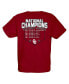 Фото #4 товара Big Boys Crimson Oklahoma Sooners 2022 NCAA Softball Women's College World Series Champions Base Path Schedule T-shirt