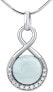 Silver pendant with natural Aquamarine JST14709AQ