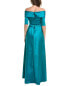 Teri Jon By Rickie Freeman Off-The-Shoulder Gown Women's