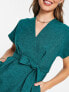 Фото #3 товара Closet London kimono wrap dress in emerald