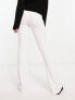 Фото #2 товара Bershka ribbed flared trousers in white