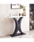 Фото #3 товара Elegant Console Table with Sintered Stone Top and Metal Frame