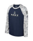 ფოტო #3 პროდუქტის Big Boys Navy, Camo Navy Midshipmen OHT Military-Inspired Appreciation Dark Star Raglan Long Sleeve T-shirt