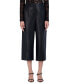 Women's Faux-Leather Cropped Pants
