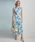 Фото #4 товара Платье женское Calvin Klein без рукавов с цветочным узором и асимметричным подолом