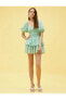 Фото #17 товара Gipeli Çiçekli Katlı Mini Elbise