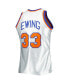 ფოტო #4 პროდუქტის Men's Patrick Ewing Platinum New York Knicks 1985-86 Hardwood Classics 75th Anniversary Swingman Jersey
