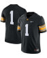 Men's #1 Black Iowa Hawkeyes Team Game Jersey