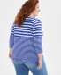 Фото #2 товара Plus Size Printed Cotton Square-Neck Top, Created for Macy's