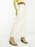 Free People faux leather maxi skirt in cream