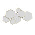 Фото #1 товара Зеркало интерьерное MISOU Spiegel Hexagon Gold 61.5x38cm