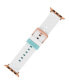 White and Teal Silicone ColorPop Band Compatible with 38/40/41mm Apple Watch