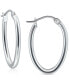 ფოტო #1 პროდუქტის Polished Oval Small Hoop Earrings, 20mm, Created for Macy's