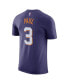 Фото #2 товара Men's Chris Paul Purple Phoenix Suns Icon 2022/23 Name and Number T-shirt