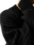 Фото #5 товара River Island Plus rib maxi knit dress in black