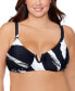Фото #1 товара Raisins Curve Trendy 282142 Plus Size Byron Underwire Bikini Top Swimsuit 14W
