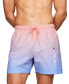 Men's Ombré Medium Length Drawstring 5" Swim Trunks