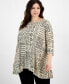 Фото #1 товара Plus Size Patchwork Paradise Swing Tunic, Created for Macy's