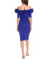 Фото #2 товара Joseph Ribkoff Ruffle Mini Dress Women's Blue 4