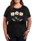 ფოტო #1 პროდუქტის Trendy Plus Size Daisy Graphic T-Shirt