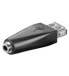 Wentronic 93982 - USB-A - 3.5mm - Black