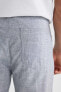 Фото #11 товара Beli Bağcıklı Keten Görünümlü Yazlık Jogger Pantolon
