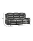 White Label Bailey 87" Power Double Reclining Sofa with Drop-Down Cup Holders, Receptacles and USB Port