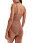 Фото #2 товара In The Style exclusive scoop neck swimsuit in mocha