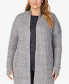 ფოტო #3 პროდუქტის Plus Size Soft Knit Open-Front Wrap