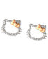 Фото #1 товара Hello Kitty Diamond Silhouette Stud Earrings (1/8 ct. t.w.) in 10k White & Rose Gold