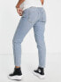 Topshop Maternity overbump comfort stretch Mom jeans in bleach