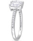 Moissanite Pear- & Emerald-Cut Cuff Ring (2-1/8 ct. t.w.) in Sterling Silver