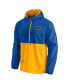 Men's Blue, Gold St. Louis Blues Thrill Seeker Anorak Half-Zip Jacket