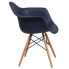 Фото #1 товара Alonza Series Navy Plastic Chair With Wood Base