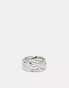 Фото #1 товара Lost Souls stainless steel 10mm molten band ring in silver