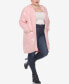 ფოტო #4 პროდუქტის Plus Size Hooded Open Front Sherpa Sweater