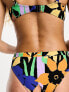Roxy Color Jam mid waist bikini bottom in floral print