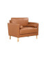 39.8"W Faux Leather Upholstered Morris Chair