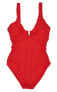 Фото #2 товара Ralp Lauren 288120 Women's Poppy Red One Piece Swimsuit Size 14