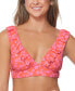 ფოტო #3 პროდუქტის Juniors' Cannes Floral-Print Ruffle Bikini Top
